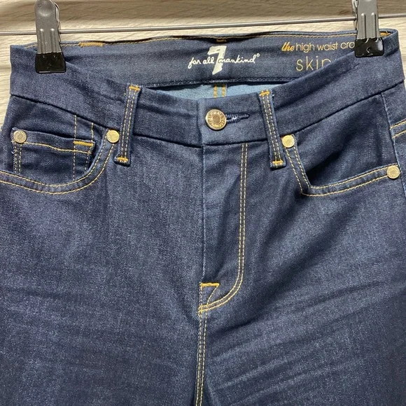 7 For All Mankind ‘the high waist cropped skinny’ Jean - Picture 2 of 11
